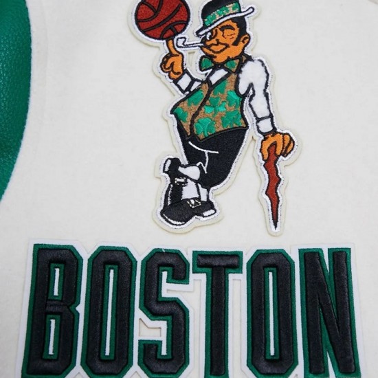 Boston Celtics Retro Classic Rib Wool Varsity Jacket Boston Celtics Retro Classic Rib Wool Varsity Jacket