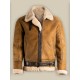 Bradpit Men Brown Aviator Jacket Bradpit Men Brown Aviator Jacket