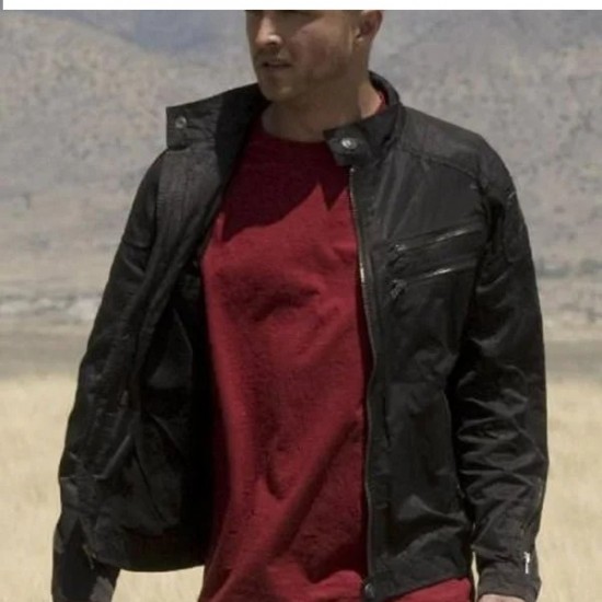 Aaron Paul Breaking bad biker jacket