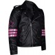 Bret Hitman Hart Black Leather Jacket Bret Hitman Hart Black Leather Jacket