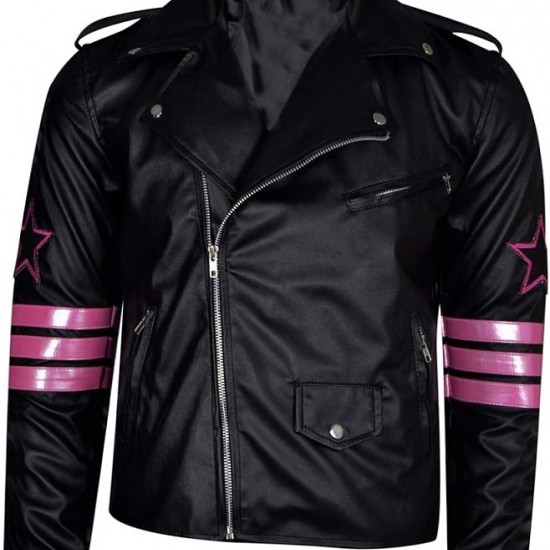 Bret Hitman Hart Black Leather Jacket Bret Hitman Hart Black Leather Jacket