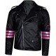 Bret Hitman Hart Black Leather Jacket Bret Hitman Hart Black Leather Jacket