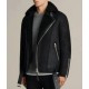 Black Biker Fur Brooklyn Jacket