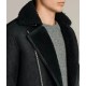 Black Biker Fur Brooklyn Jacket