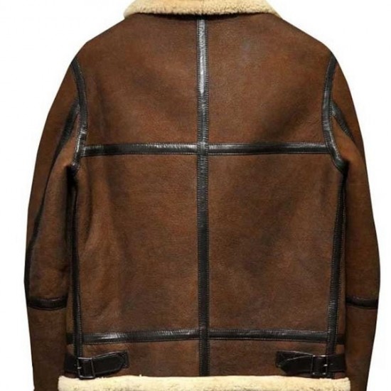 Brown Aircraft RAF B3 Bomber Flying Pilot Shearling Jacket