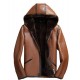 Brown Aircraft Shearling RAF B3 Bomber Shearling Hooded Jacket