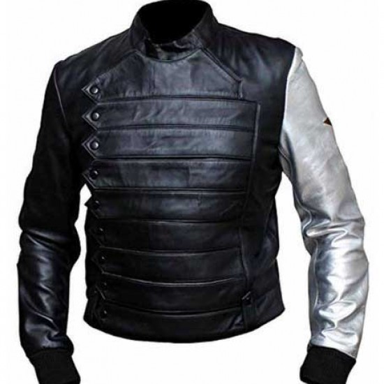 Silver Sleeves Bucky Barnes Winter Soldier Jacket Silver Sleeves Bucky Barnes Winter Soldier Jacket