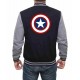 Mens Captain America Letterman Varsity Jacket Mens Captain America Letterman Varsity Jacket