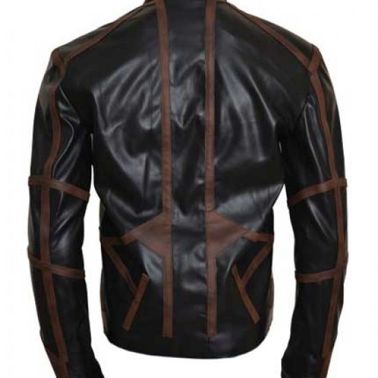 Sebastian Stan Captain America Black Leather Jacket Sebastian Stan Captain America Black Leather Jacket
