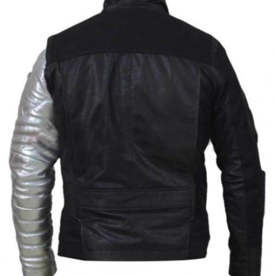 Captain America Silver Sleeves Winter Soldier Jacket Captain America Silver Sleeves Winter Soldier Jacket