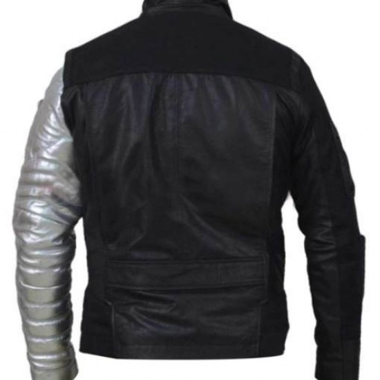 Captain America Silver Sleeves Winter Soldier Jacket            