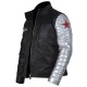 Captain America Silver Sleeves Winter Soldier Jacket            