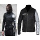 Captain America Silver Sleeves Winter Soldier Jacket Captain America Silver Sleeves Winter Soldier Jacket