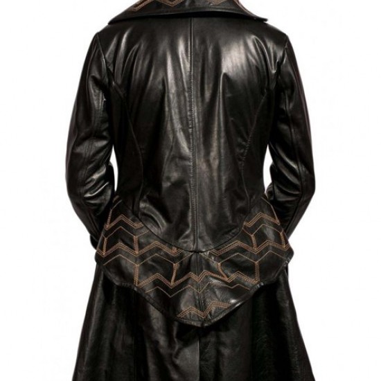 Captain Hook Leather Trench Coat