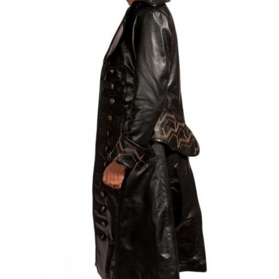Captain Hook Leather Trench Coat