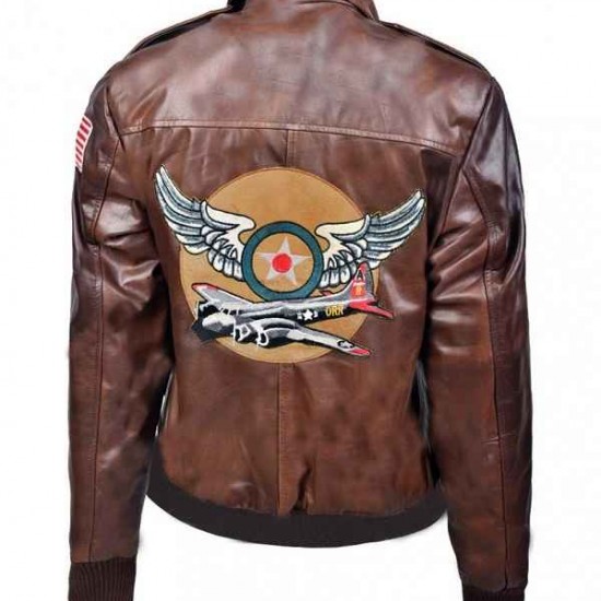 Captain Marvel Carol Danvers Leather Flight Bomber Jacket