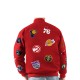 NBA Twill Carl Banks Red Collage Jacket NBA Twill Carl Banks Red Collage Jacket