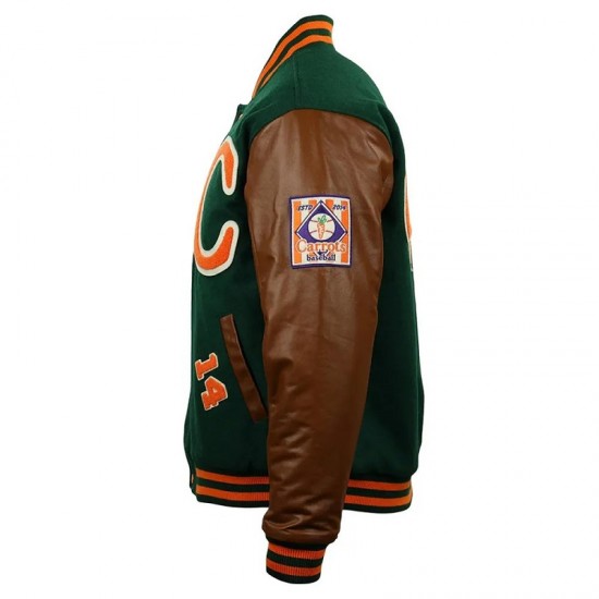 Carrots Arlington Heights Green & Brown Varsity Jacket