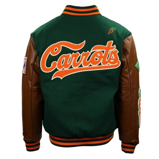 Carrots Arlington Heights Green & Brown Varsity Jacket