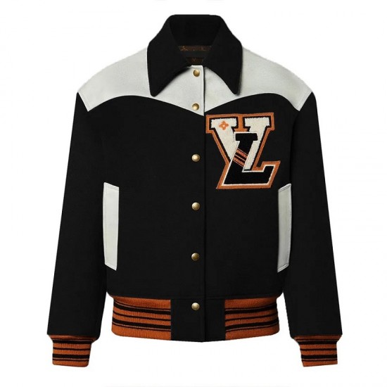 Cashgora LV Varsity Black Jacket Cashgora LV Varsity Black Jacket