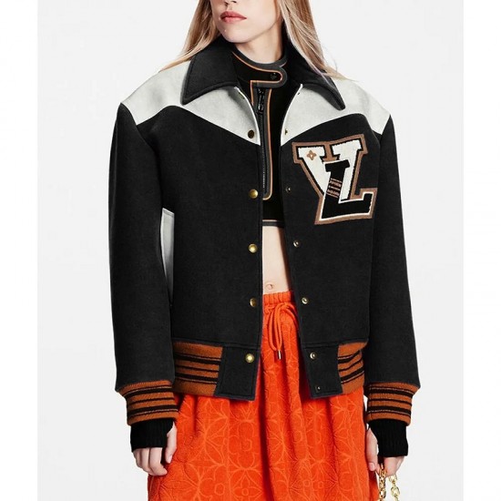Cashgora LV Varsity Black Jacket Cashgora LV Varsity Black Jacket