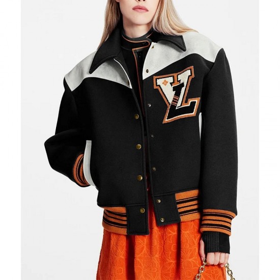 Cashgora LV Varsity Black Jacket Cashgora LV Varsity Black Jacket