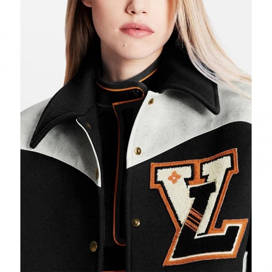 Cashgora LV Varsity Black Jacket Cashgora LV Varsity Black Jacket
