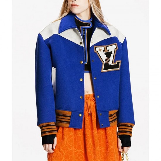 Cashgora LV Varsity Blue Jacket Cashgora LV Varsity Blue Jacket