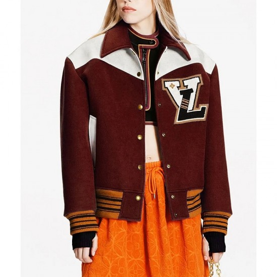 Cashgora LV Varsity Maroon Jacket Cashgora LV Varsity Maroon Jacket