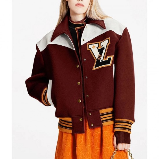 Cashgora LV Varsity Maroon Jacket Cashgora LV Varsity Maroon Jacket