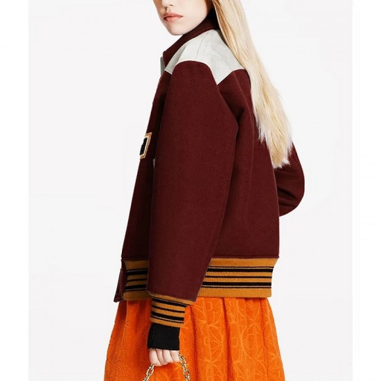 Cashgora LV Varsity Maroon Jacket Cashgora LV Varsity Maroon Jacket