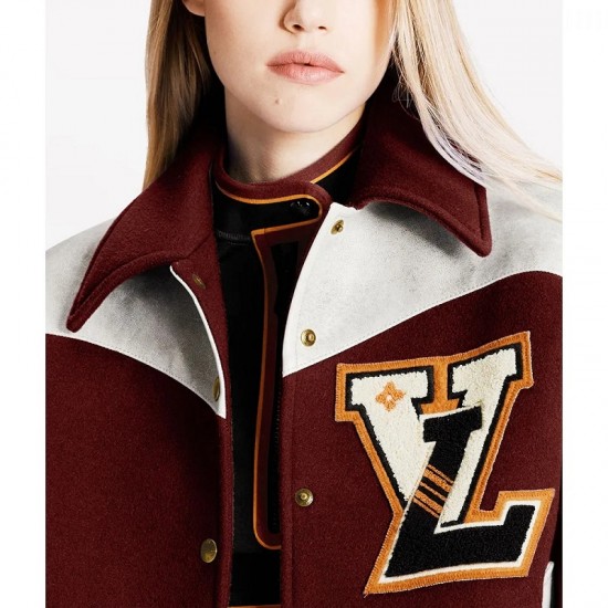 Cashgora LV Varsity Maroon Jacket Cashgora LV Varsity Maroon Jacket