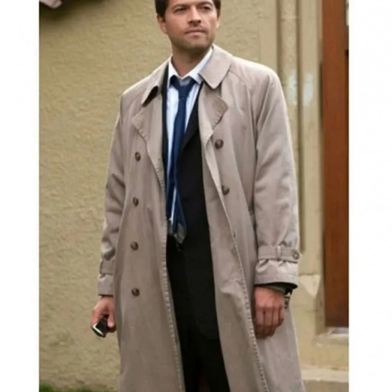 Supernatural Castiel Beige Trench Coat Supernatural Castiel Beige Trench Coat