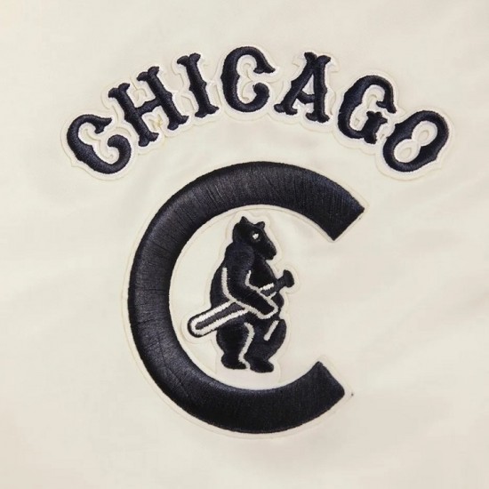 Chicago Cubs Off White Satin Jacket A Fan Must-Have