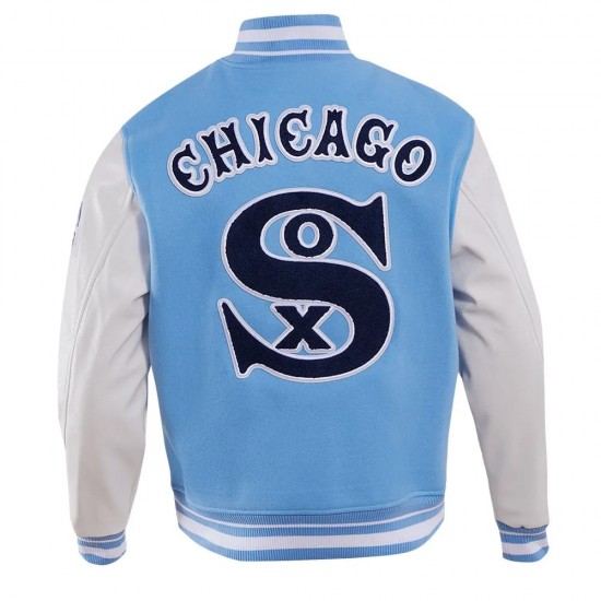 Chicago White Sox Retro Classic Blue Wool Varsity Jacket Chicago White Sox Retro Classic Blue Wool Varsity Jacket