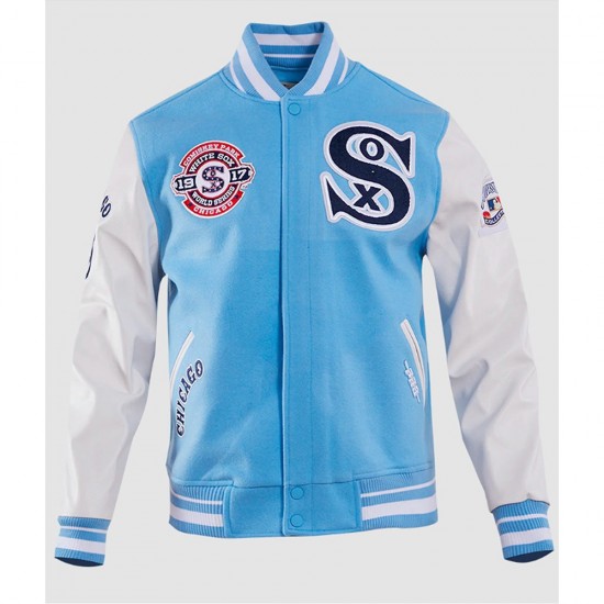 Chicago White Sox Retro Classic Blue Wool Varsity Jacket Chicago White Sox Retro Classic Blue Wool Varsity Jacket