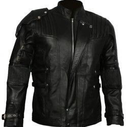 Star Lord Chris Pratt’s Real Leather Jacket in Black Color Costume