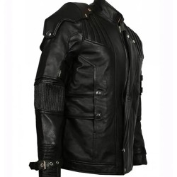 Star Lord Chris Pratt’s Real Leather Jacket in Black Color Costume