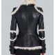 Black Leather Shearling Classic Biker Jacket