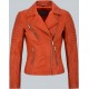 Mila Kunis Women Classic Orange Leather Jacket Mila Kunis Women Classic Orange Leather Jacket