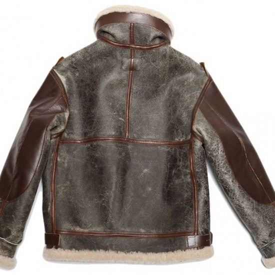 Mens Cockpit USA 100 Mission B-3 Sheepskin Bomber Jacket Mens Cockpit USA 100 Mission B-3 Sheepskin Bomber Jacket