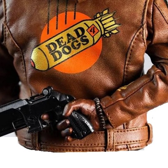 Deathloop Colt Vahn Brown Leather Jacket Costume