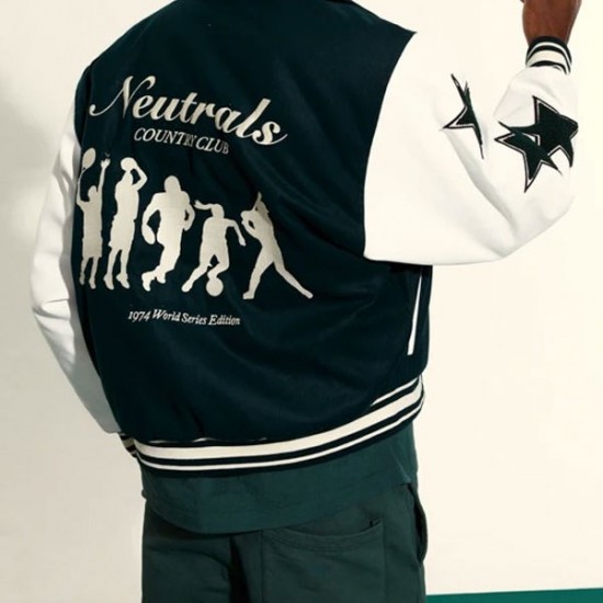 Neutrals Country Club Varsity Jacket Neutrals Country Club Varsity Jacket