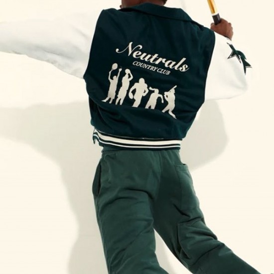 Neutrals Country Club Varsity Jacket Neutrals Country Club Varsity Jacket