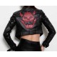Cropped King Castle Black Leather Jacket Cropped King Castle Black Leather Jacket