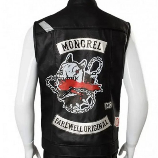 Deacon John Mongrel Farewell Motorcycle Leather Vest Deacon John Mongrel Farewell Motorcycle Leather Vest