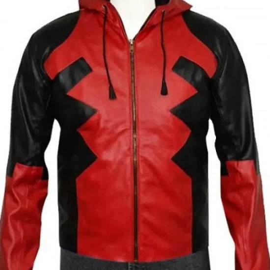 Deadpool Leather Hoodie Costume