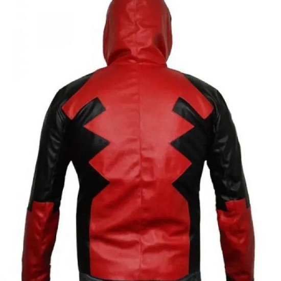 Deadpool Leather Hoodie Costume