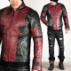 Deadpool Maroon & Black Genuine Real Leather Jacket