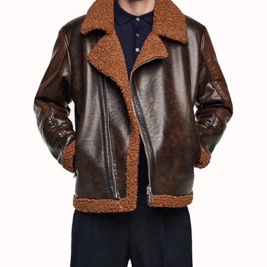 Dean Ambrose Shearling Leather Jacket